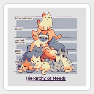 Hierarchy of Needs // Cats, Psychology, Maslow Pyramid Magnet